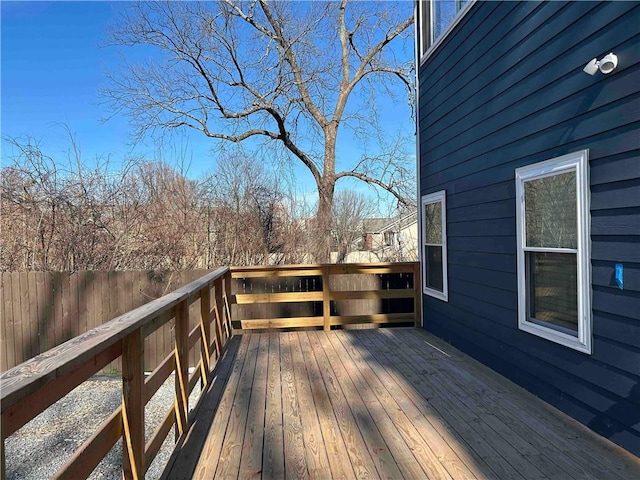 wooden deck with fence