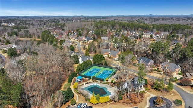 drone / aerial view featuring a residential view