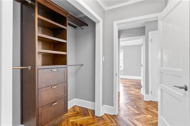 view of walk in closet