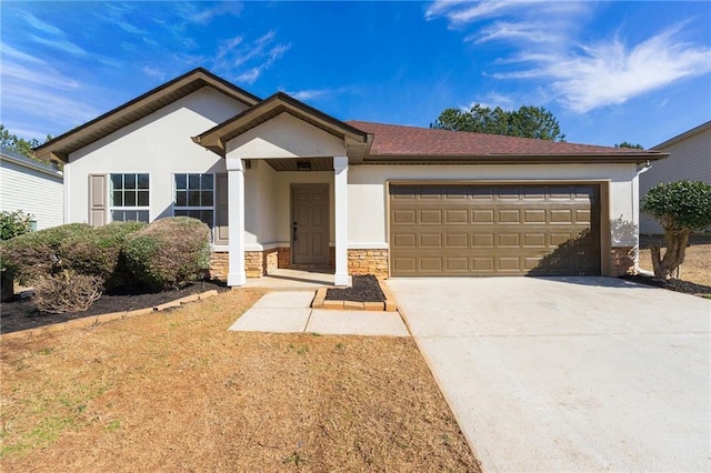 view of front of home featuring a garage