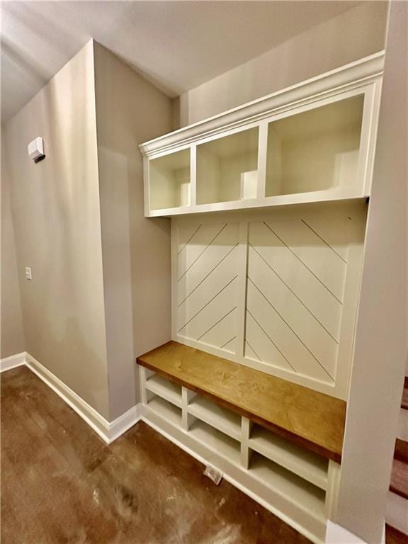 mudroom featuring baseboards