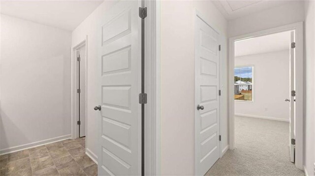 hallway with baseboards
