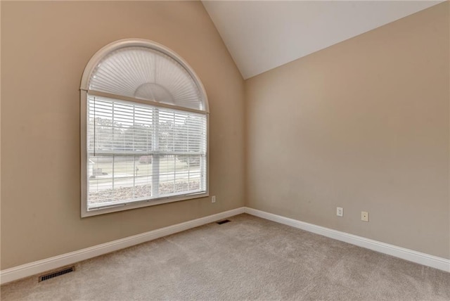 39 Legendary Dr, Hoschton, GA 30548 - spare room with carpet floors and vaulted ceiling