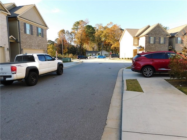 view of street with a residential view