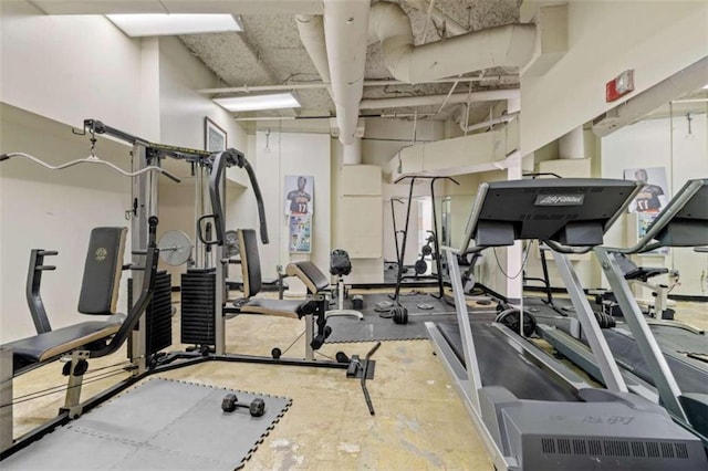 view of workout area