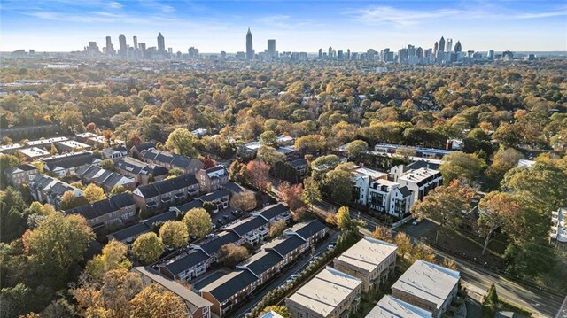 869 Briarcliff Rd NE Unit B20, Atlanta, GA 30306 - aerial overview of property's location featuring city skyline