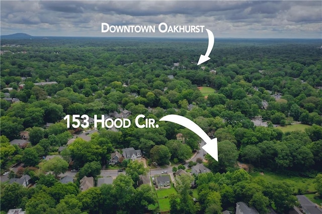 153 Hood Cir, Decatur, GA 30030 - birds eye view of property featuring a forest view