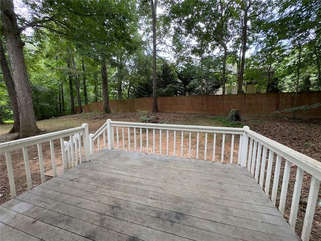 671 Peach Crossing Dr, Dallas, GA 30132 - wooden terrace with a fenced backyard