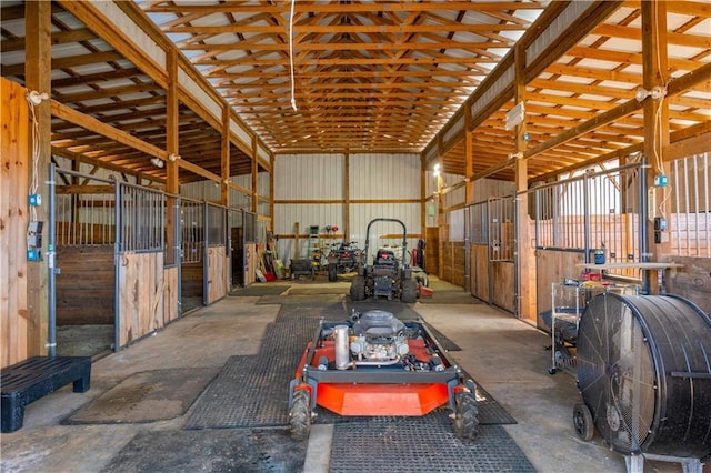 view of horse barn