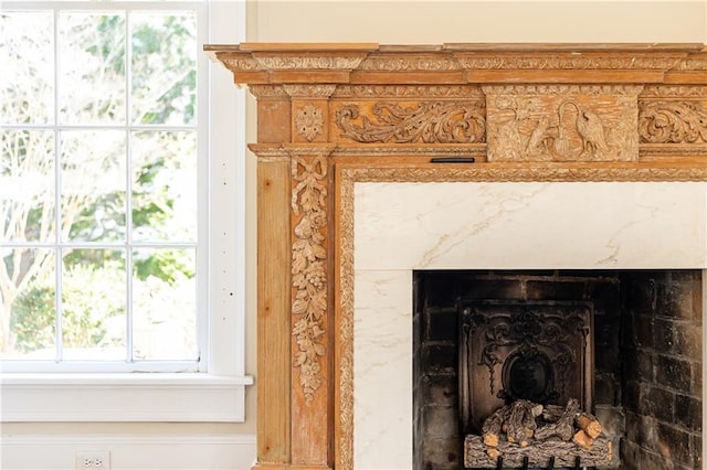 details with a high end fireplace