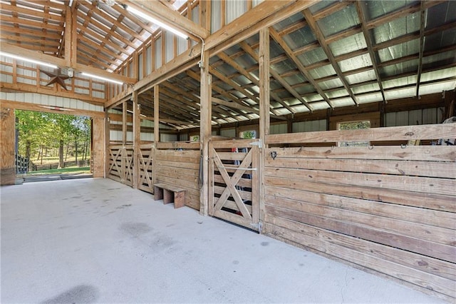 view of horse barn