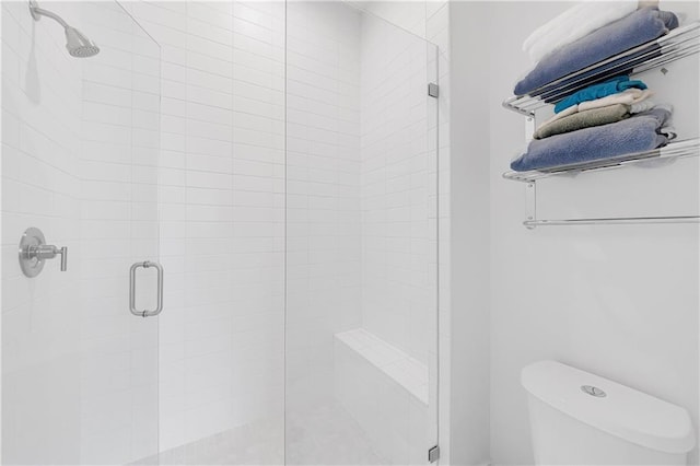 10862 Serenbe Ln, Chattahoochee Hills, GA 30268 - bathroom featuring a stall shower and toilet