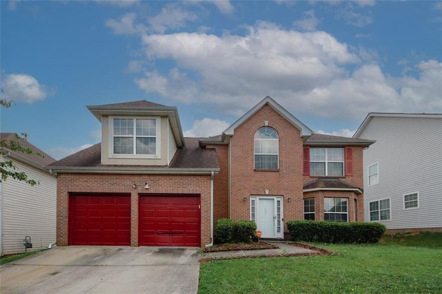 1801 Deer Crossing Cir, Jonesboro, GA 30236 - view of front of property with brick siding, concrete driveway, and a front lawn