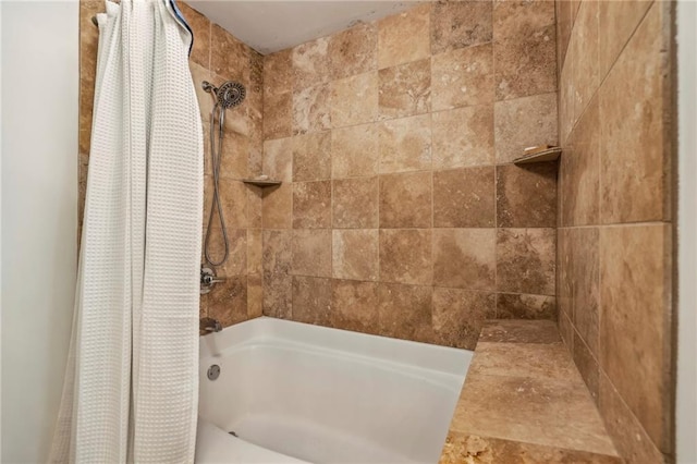 800 Peachtree St NE Unit 2304, Atlanta, GA 30308 - bathroom with shower / bathtub combination with curtain