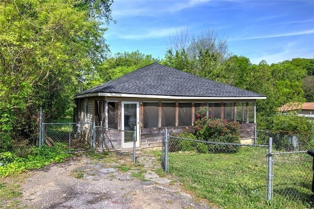 2014 Maple Ave SW, Rome, GA 30161 - view of front of property with a sunroom, a gate, and roof with shingles