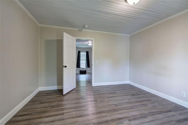 2014 Maple Ave SW, Rome, GA 30161 - empty room featuring baseboards, dark wood-style flooring, and crown molding