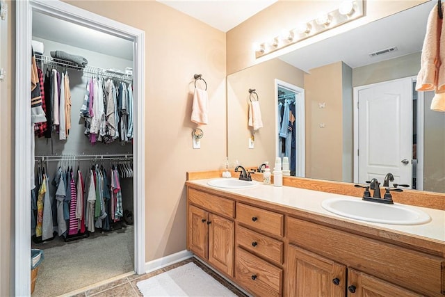 bathroom with vanity