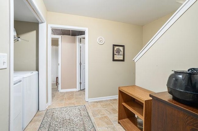 laundry room featuring separate washer and dryer