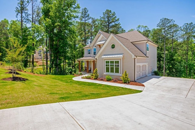 1013 Liberty Springs Dr, Woodstock, GA 30188 - view of front of property featuring concrete driveway, a garage, and a front lawn