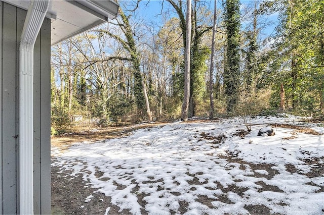 view of snowy yard