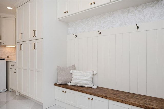 12410 Charlotte Dr, Alpharetta, GA 30004 - mudroom with recessed lighting and light marble finish floors