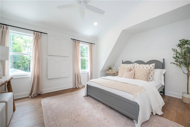 12410 Charlotte Dr, Alpharetta, GA 30004 - bedroom featuring wood finished floors, crown molding, a ceiling fan, and recessed lighting