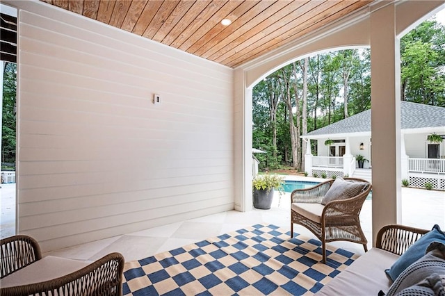 12410 Charlotte Dr, Alpharetta, GA 30004 - view of patio / terrace with an outdoor pool