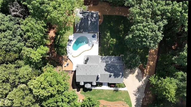12410 Charlotte Dr, Alpharetta, GA 30004 - aerial view of property and surrounding area with a pool area