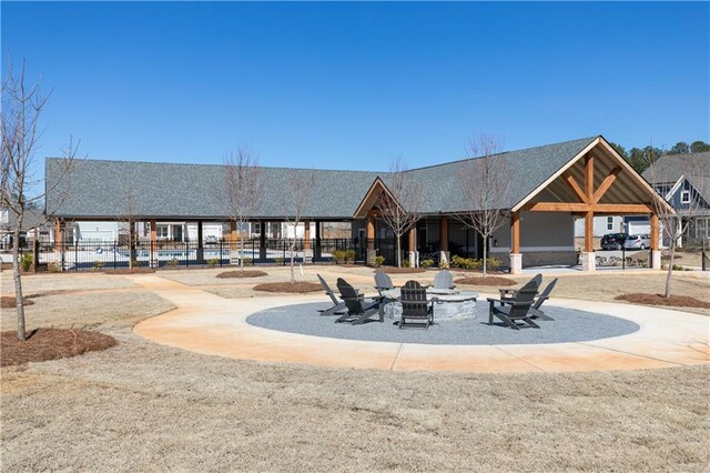 805 York Aly, Acworth, GA 30102 - view of property's community featuring a fire pit
