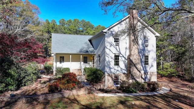 view of front of property with a porch