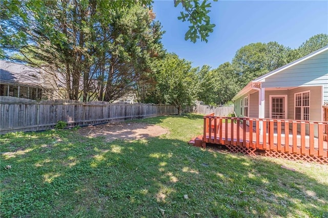 647 New England Way, Lawrenceville, GA 30046 - view of yard with a wooden deck