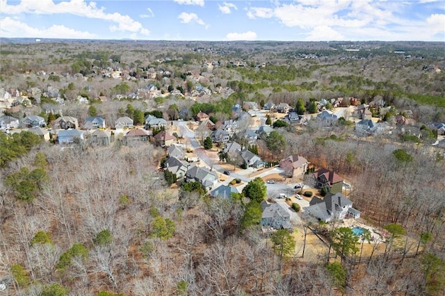 drone / aerial view with a residential view