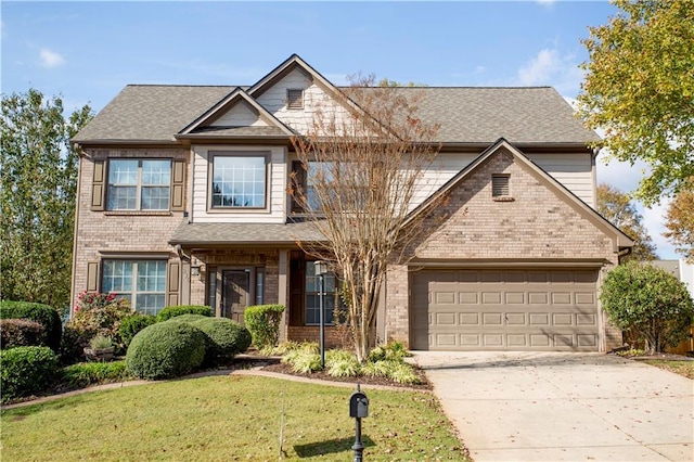 craftsman-style home with a front yard