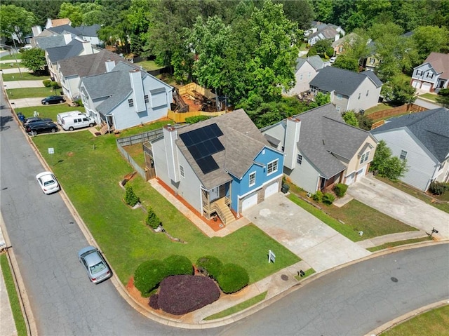aerial view of residential area