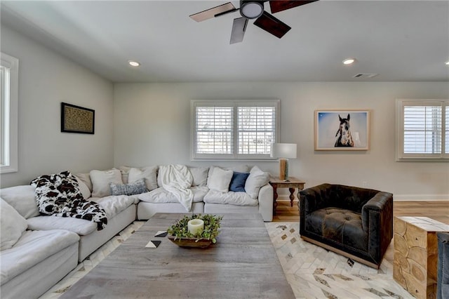132 Swift Creek Way, Jefferson, GA 30549 - living room with ceiling fan and light wood-type flooring