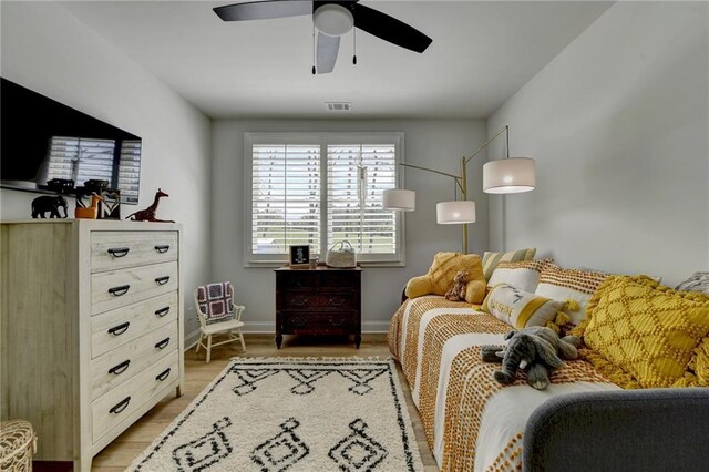 132 Swift Creek Way, Jefferson, GA 30549 - bedroom featuring ceiling fan and light wood-type flooring