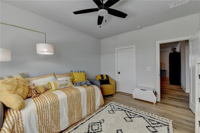132 Swift Creek Way, Jefferson, GA 30549 - bedroom with ceiling fan and light wood-type flooring