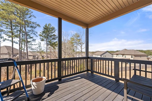 deck featuring a residential view