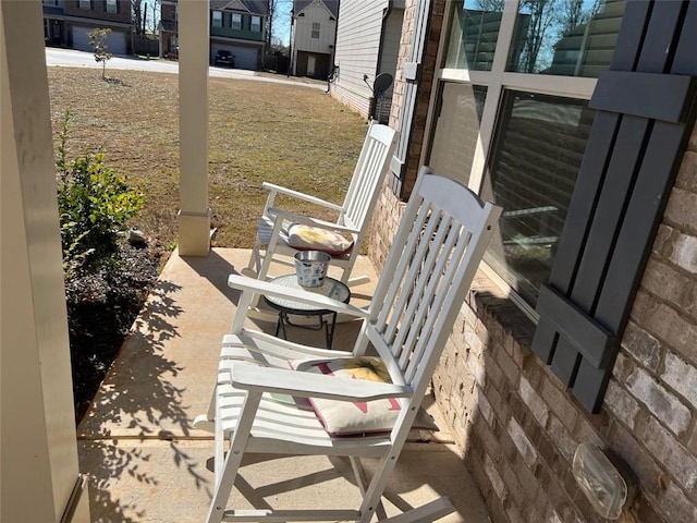 view of patio with covered porch