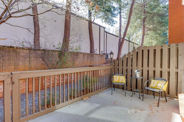 view of patio / terrace featuring a fenced backyard