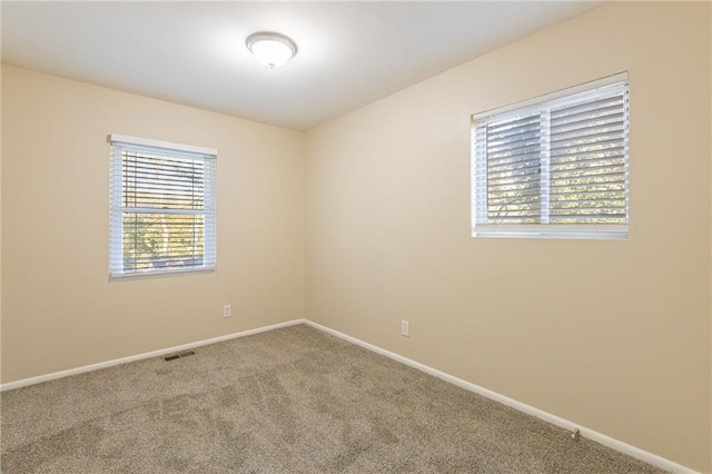 view of carpeted empty room