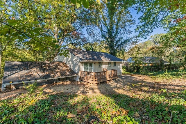 exterior space featuring a deck