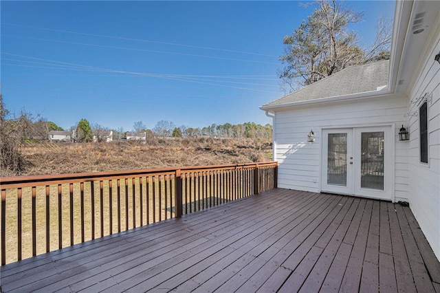 deck featuring french doors