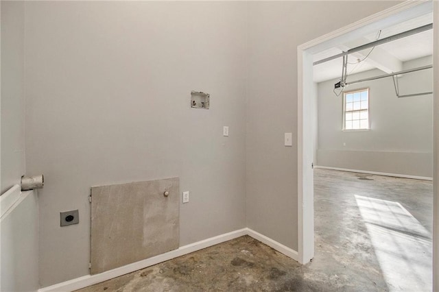 laundry area featuring washer hookup and hookup for an electric dryer