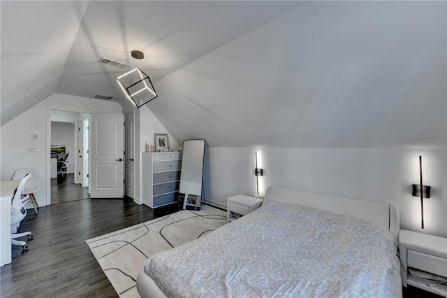 3355 Olivia Ct, Cumming, GA 30041 - bedroom with wood finished floors and vaulted ceiling