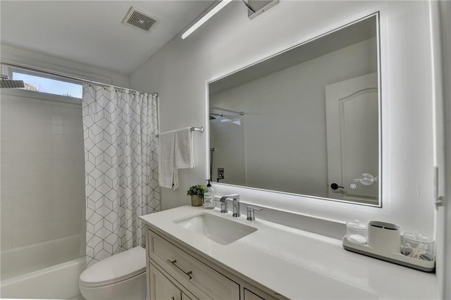 3355 Olivia Ct, Cumming, GA 30041 - bathroom with vanity, toilet, and shower / bath combination with curtain