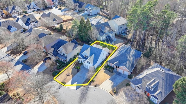 3355 Olivia Ct, Cumming, GA 30041 - aerial perspective of suburban area with property parcel outlined
