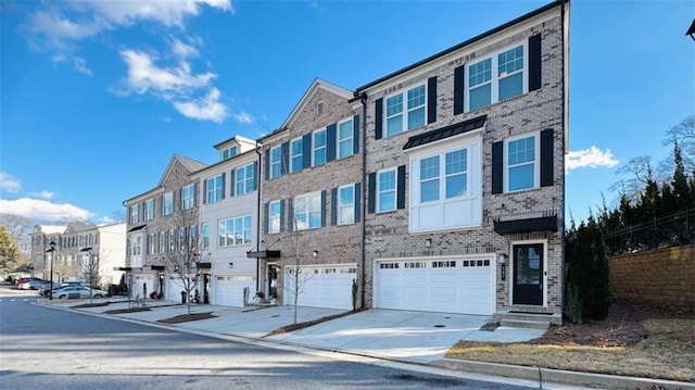 view of property with a garage