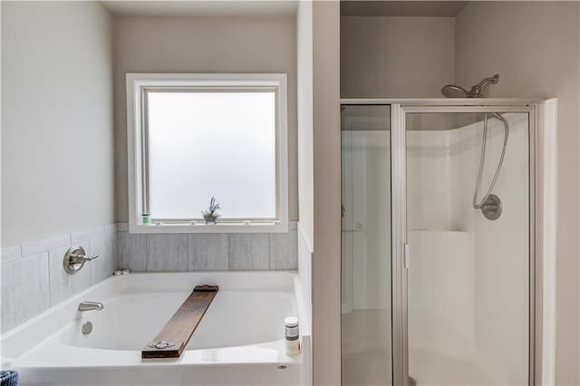 1102 Kingswood Way, Hoschton, GA 30548 - bathroom with a shower stall and a bath