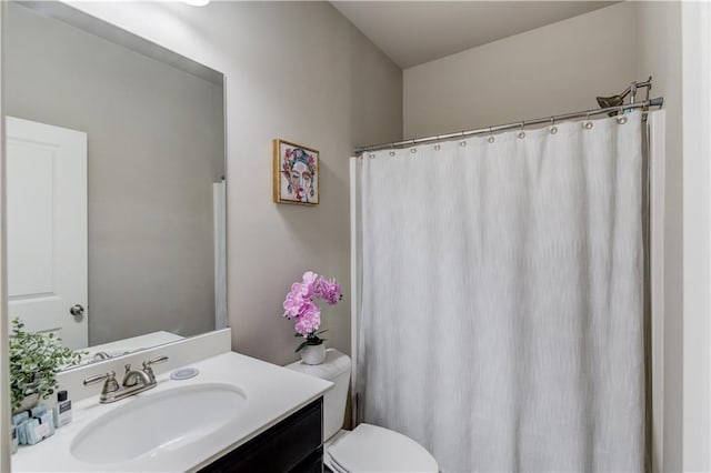 1102 Kingswood Way, Hoschton, GA 30548 - bathroom with toilet, vanity, and curtained shower
